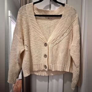NATURAL LIFE Cream Button-Up Cardigan